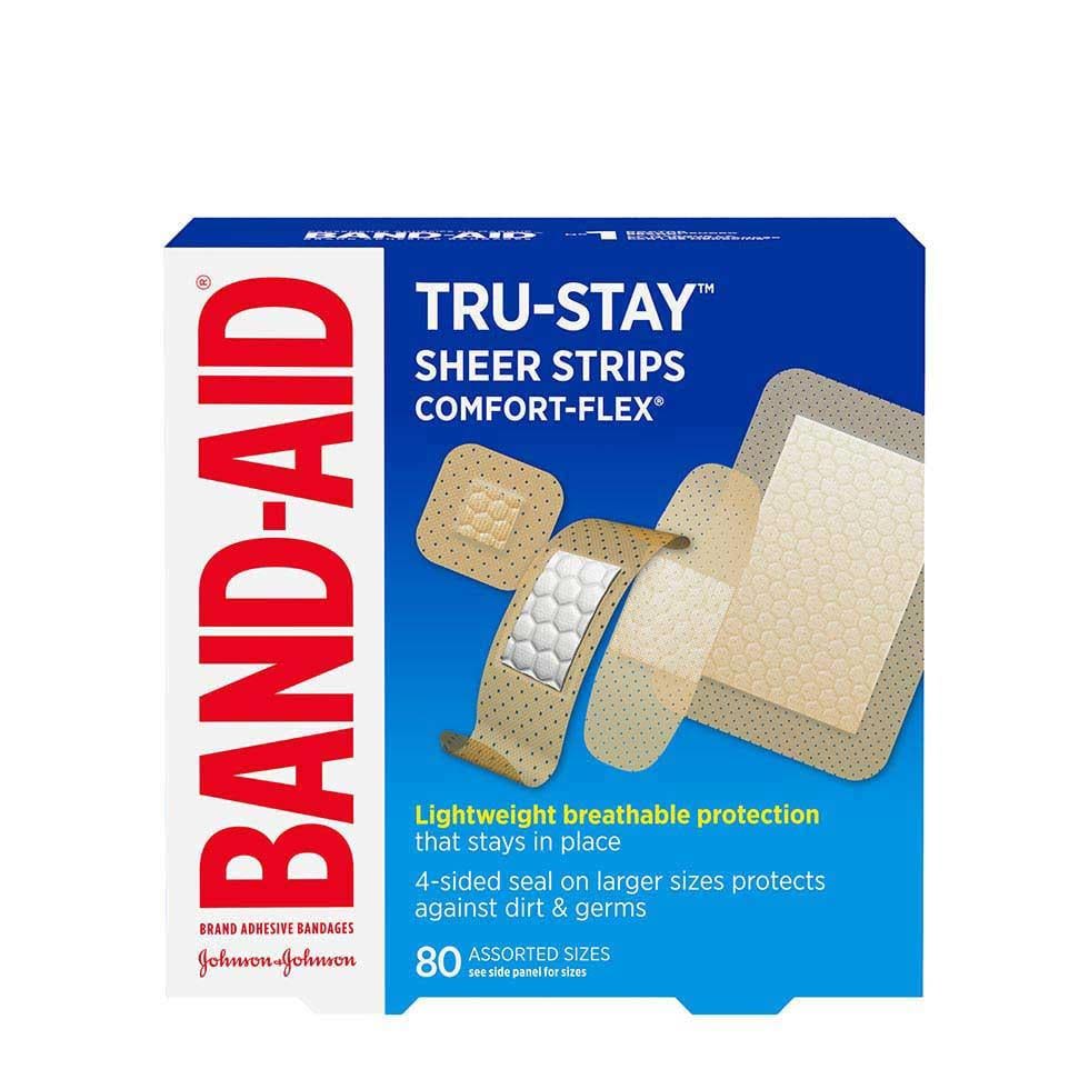 paquet de pansements légers et respirants band-aid tru-stay