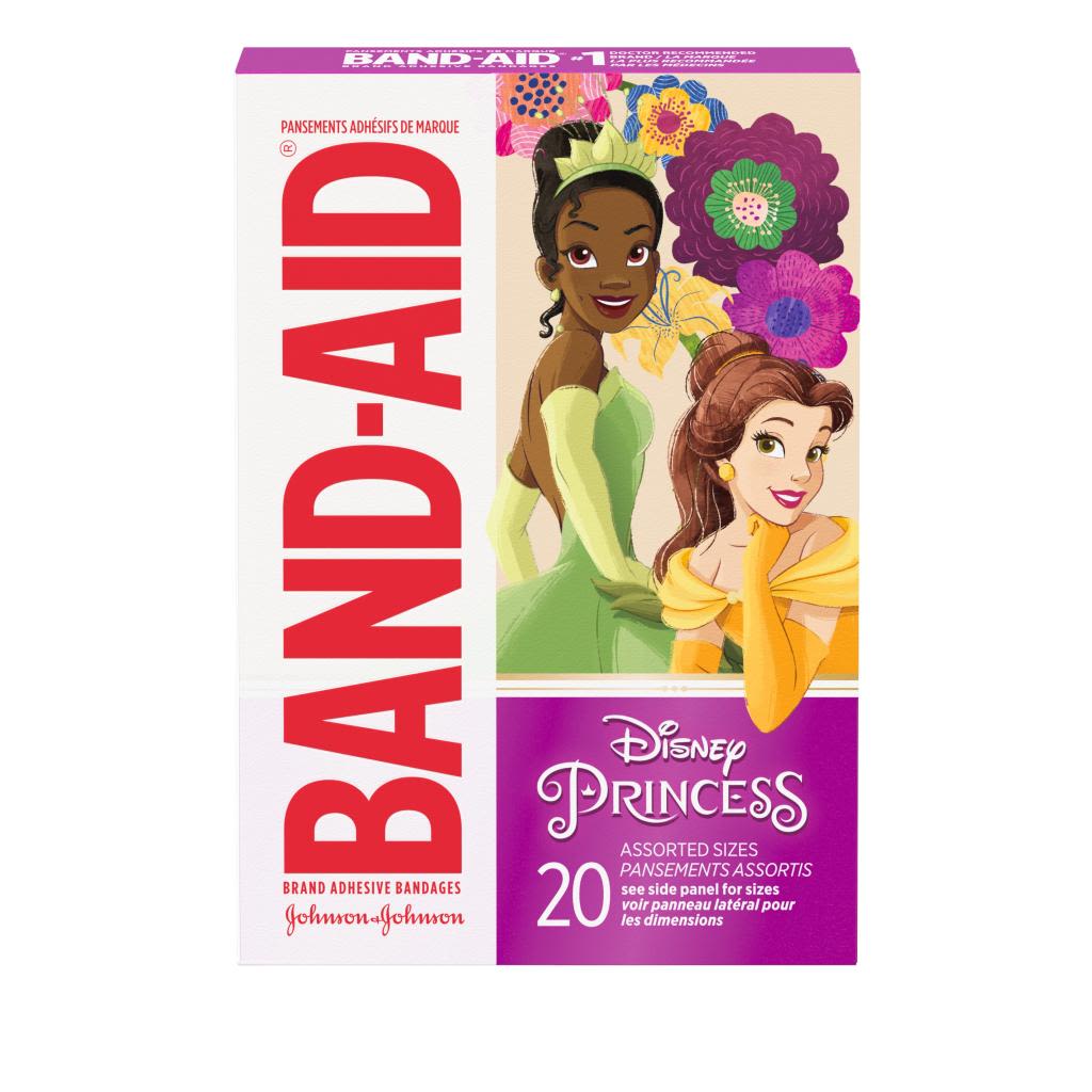 Boîte de 20 pansements assortis BAND-AID® à motifs de princesses Disney