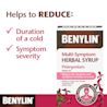 BENYLIN® Multi-Symptom Herbal Syrup Pelargonium helps to reduce the duration of a cold and symptom severity