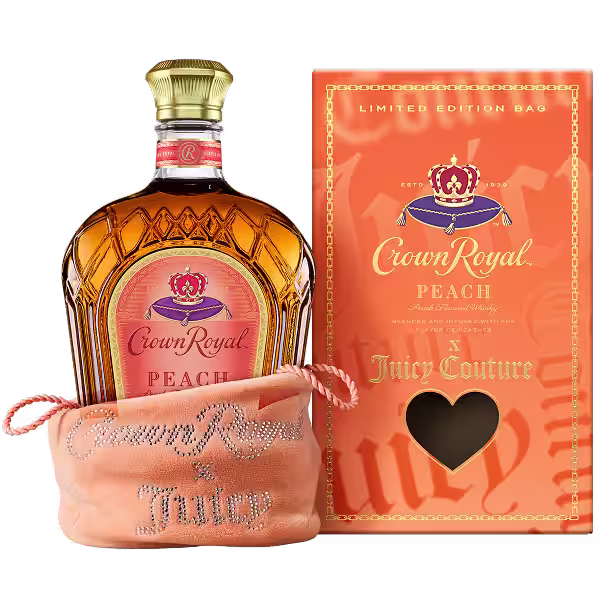 Crown Royal Peach with Limited Edition Juicy Couture bag.