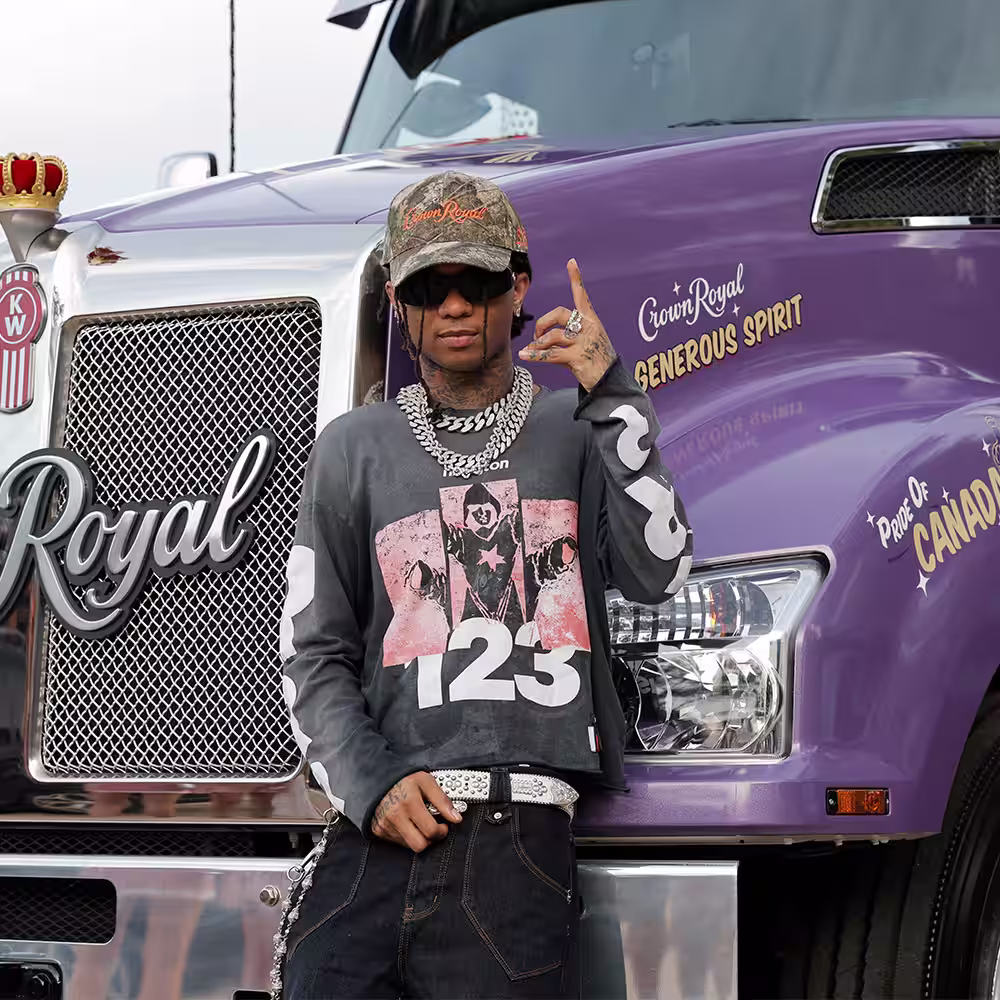 Swae Lee poses with The Royal Rig