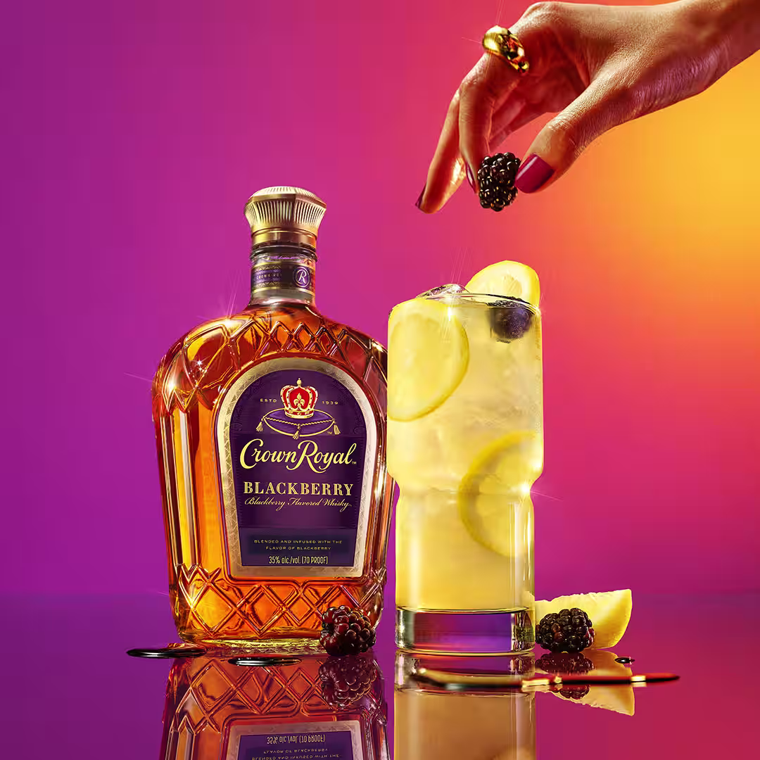 We’ve got the ingredients for summer: fresh berries, lemonade, and Crown Royal Blackberry. Easy enough.
