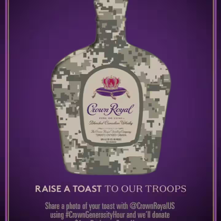 a close up of a bottle of liquor with a purple background