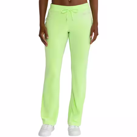 Apple Green Big Bling Velour Track Pants