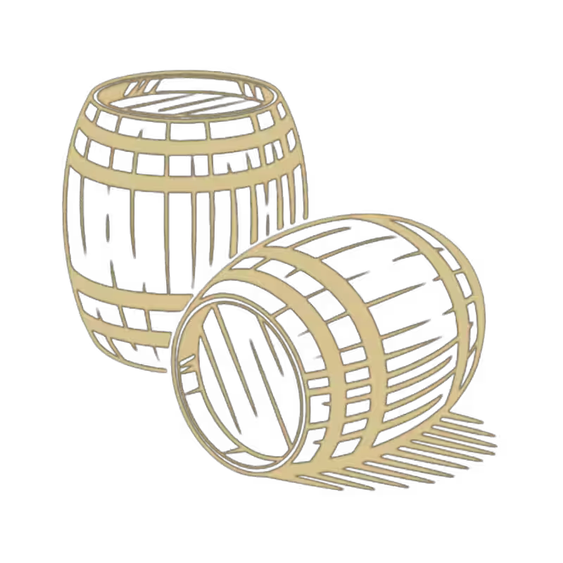 Caribbean rum cask illustration
