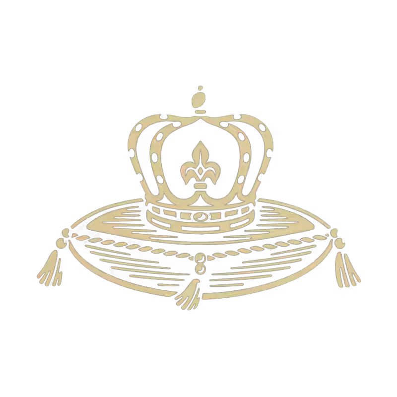 Crown on pillow illustration