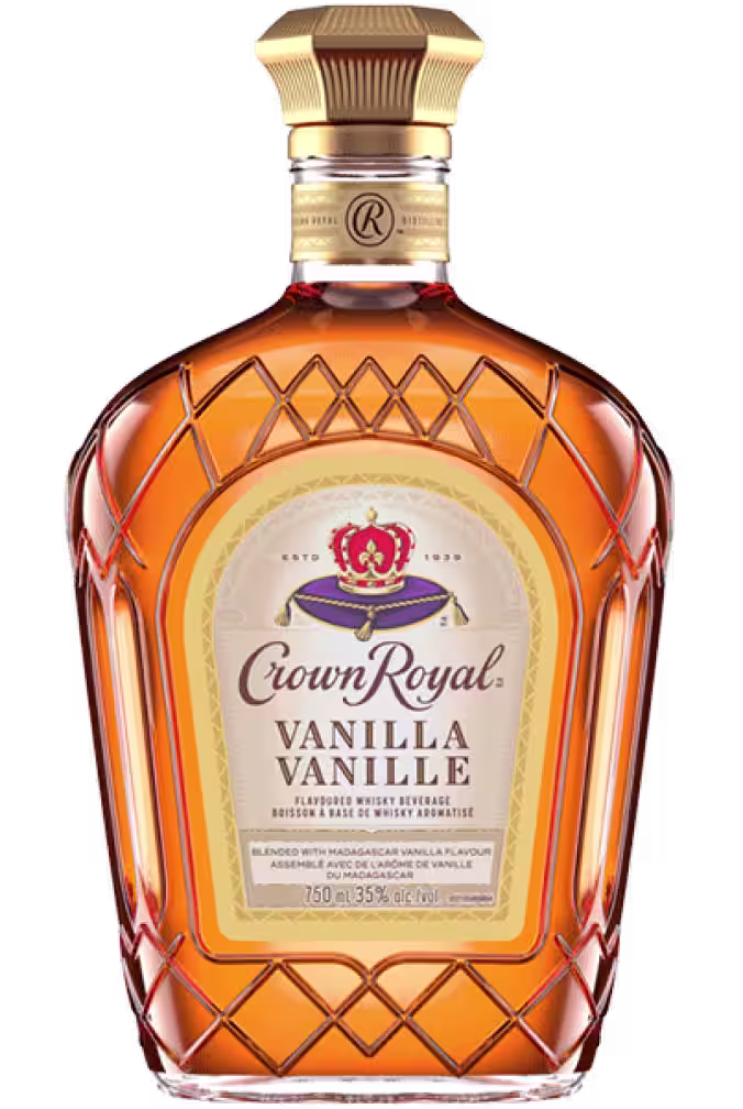 a bottle of crown royal vanilla whisky