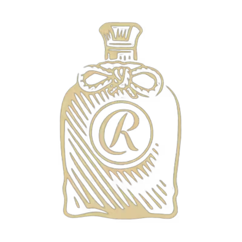 Crown Royal bottle in bag illustration.