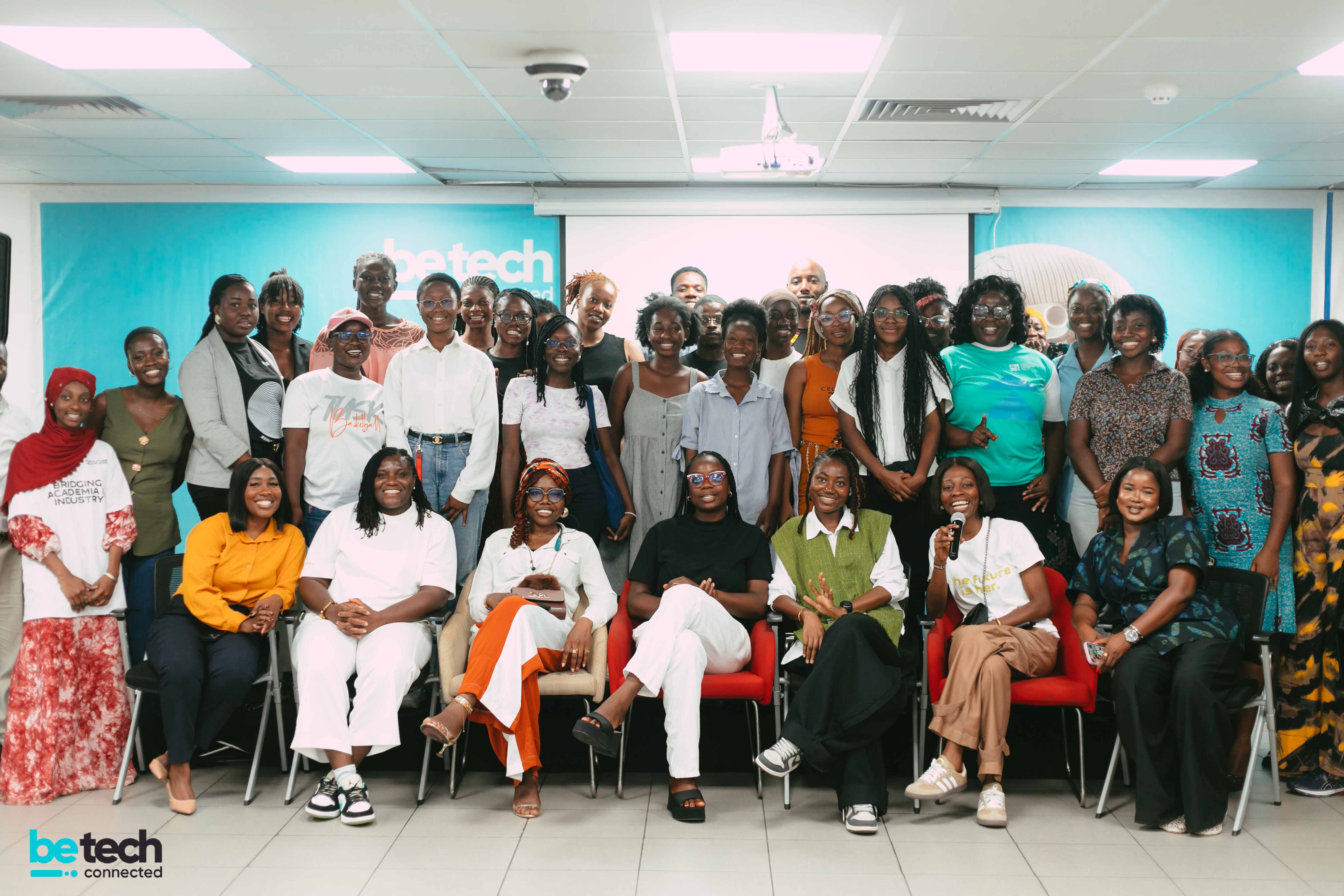 A full room of the Accra tech community at a beTech Connected session
