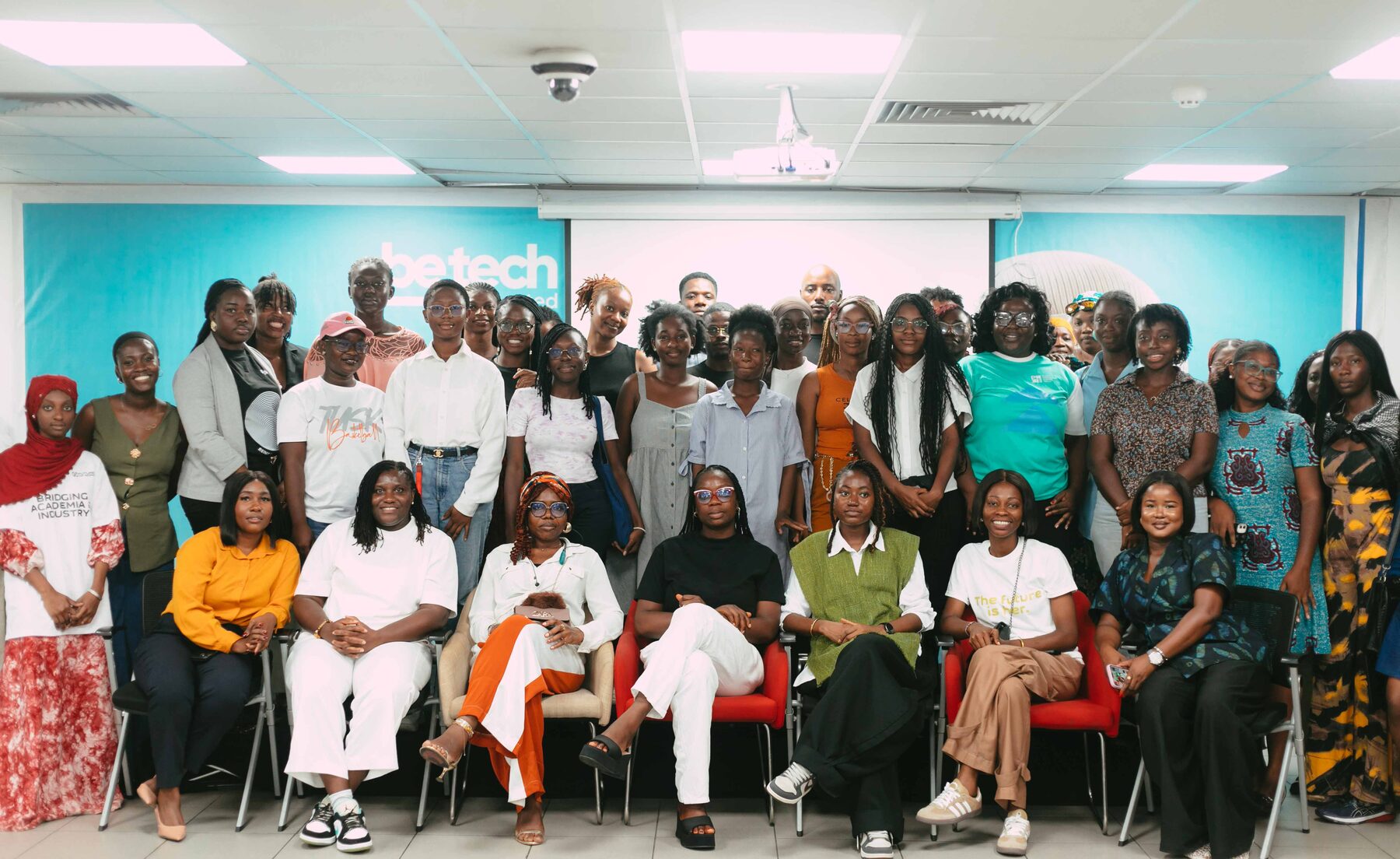A full room of the Accra tech community at a beTech Connected session