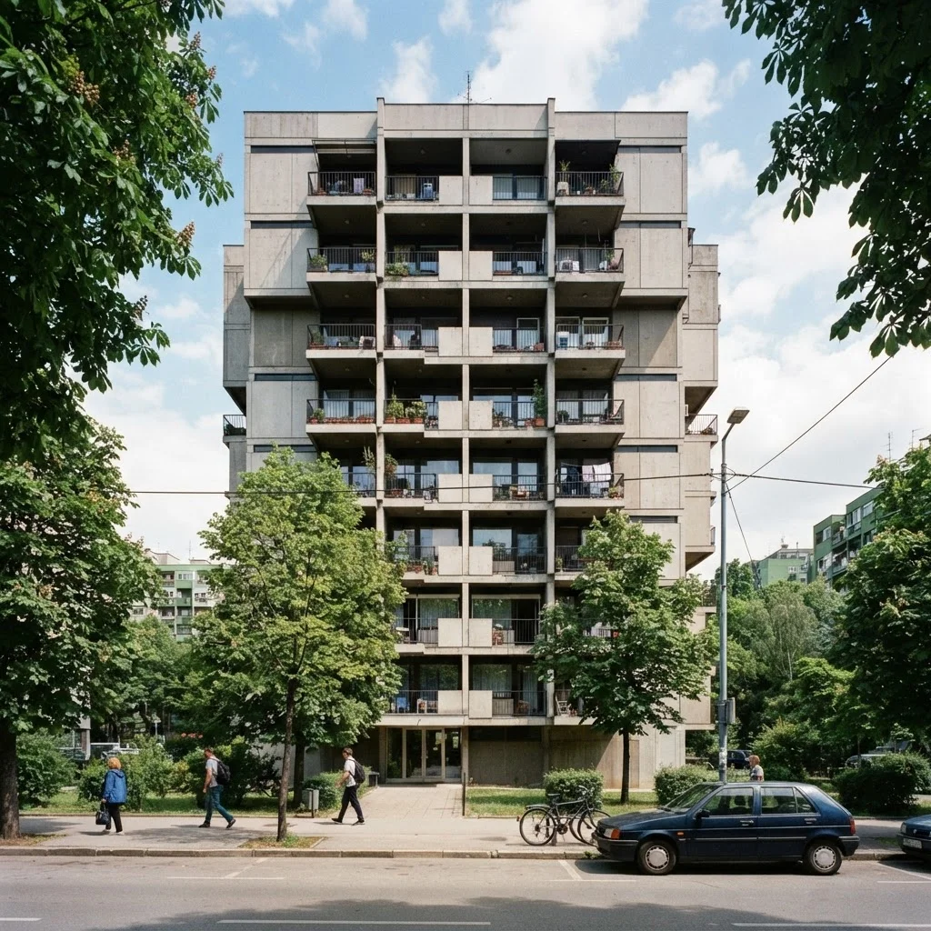 Armiranobetonska višestambena zgrada iz 1980-ih