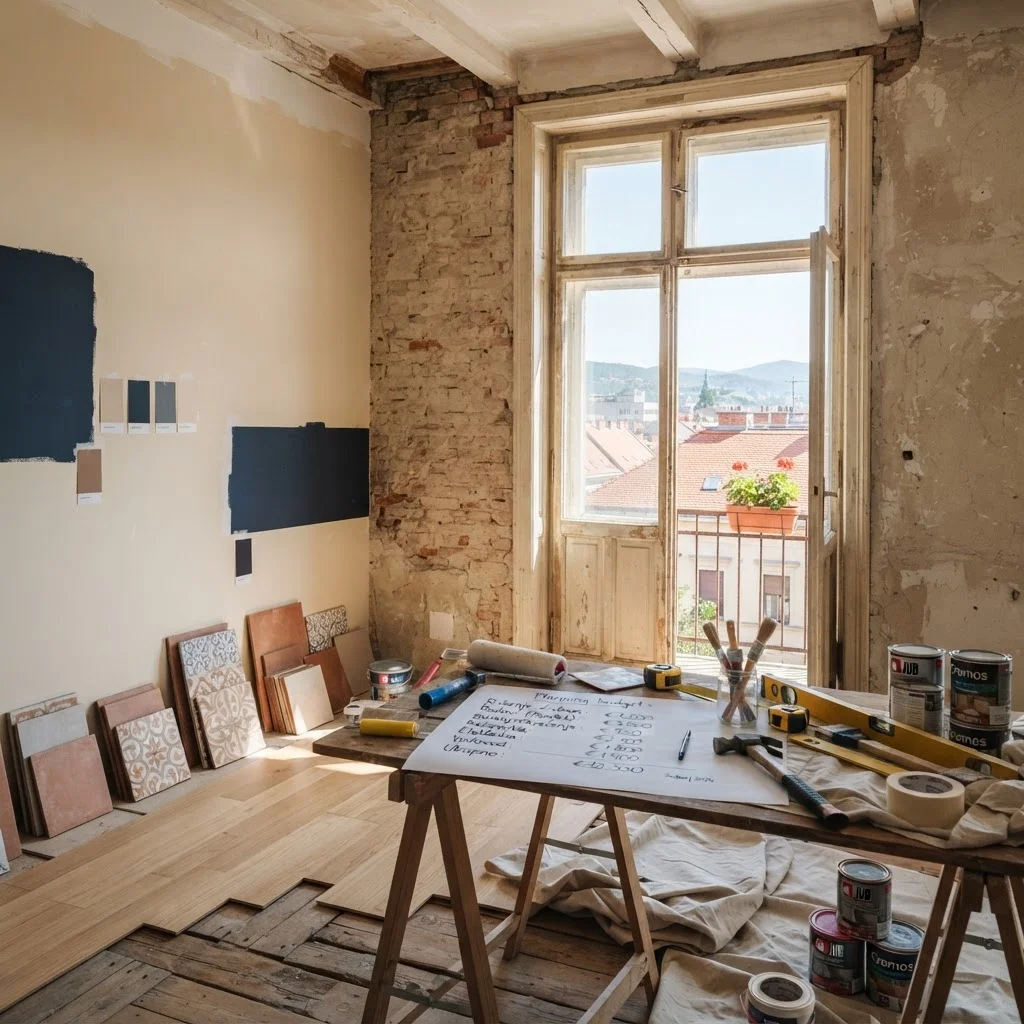 Apartment undergoing renovation