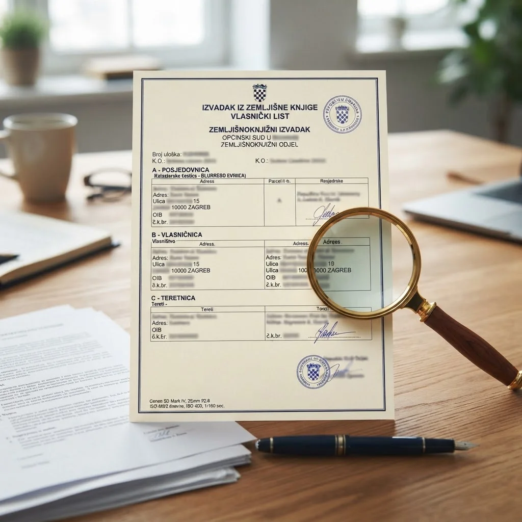 Extract from the Croatian Land Registry