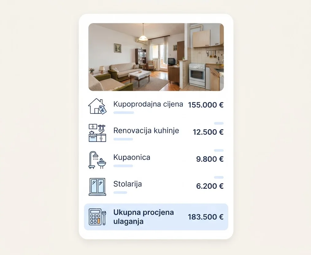 Uračunajte potrebna ulaganja