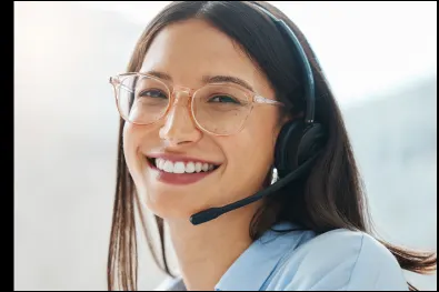 Ultradent representative wearing a headset