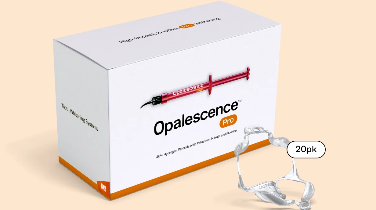 Opalescence Pro whitening refill kit with Umbrella cheek retractor 20pk