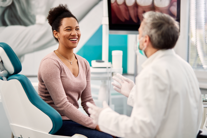 Doctor speaking with patient