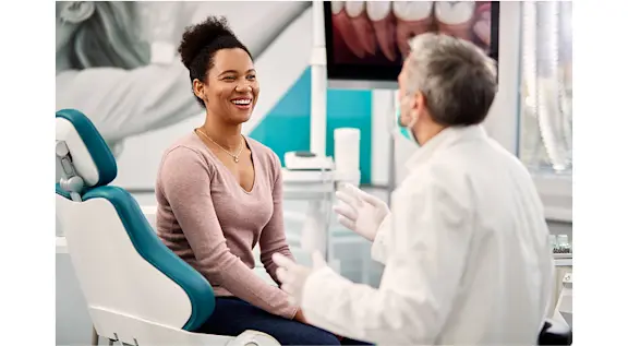 Doctor with patient