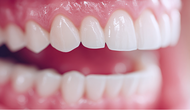 Close-up of tooth enamel