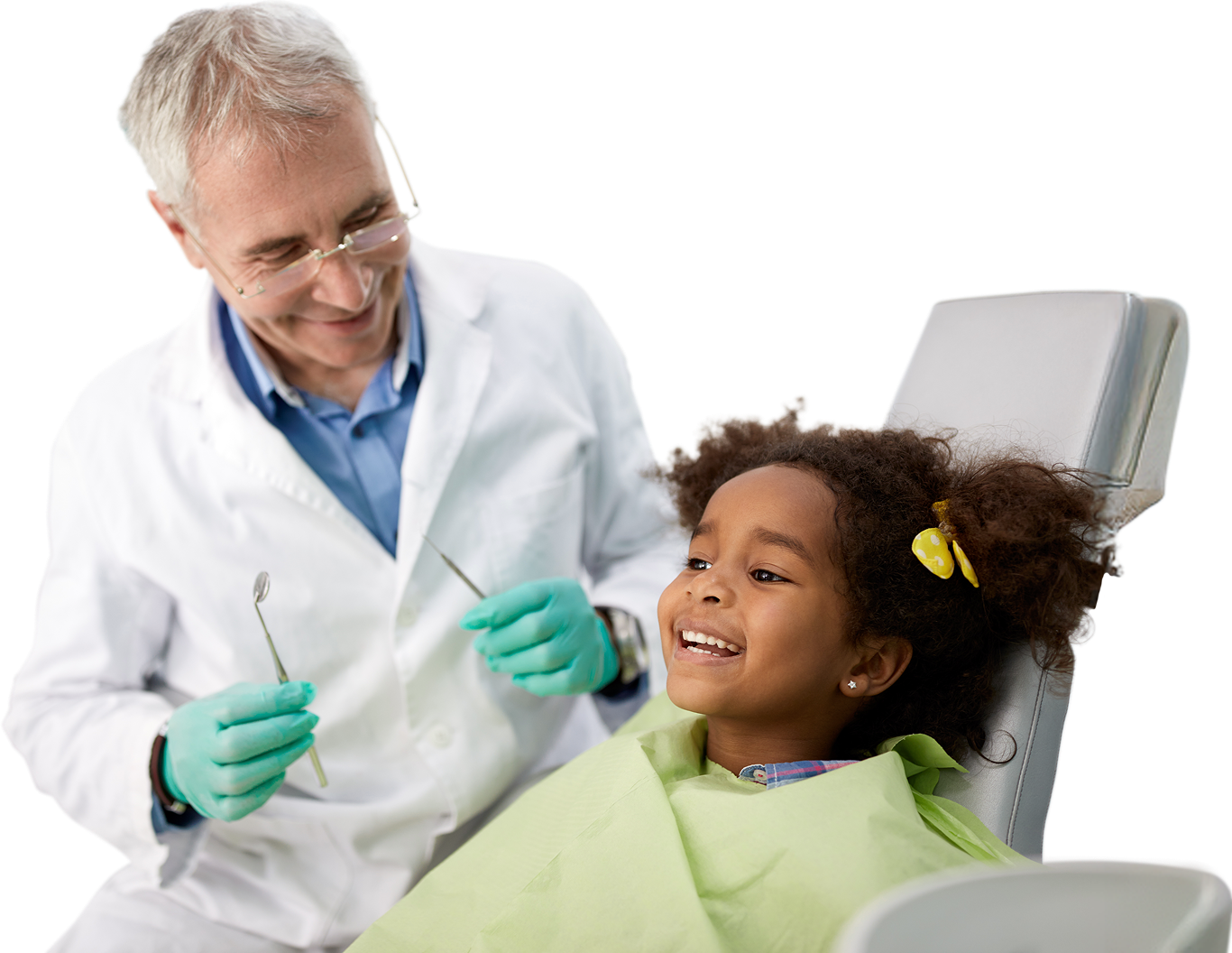 Pediatric Dentist with Child in Chair