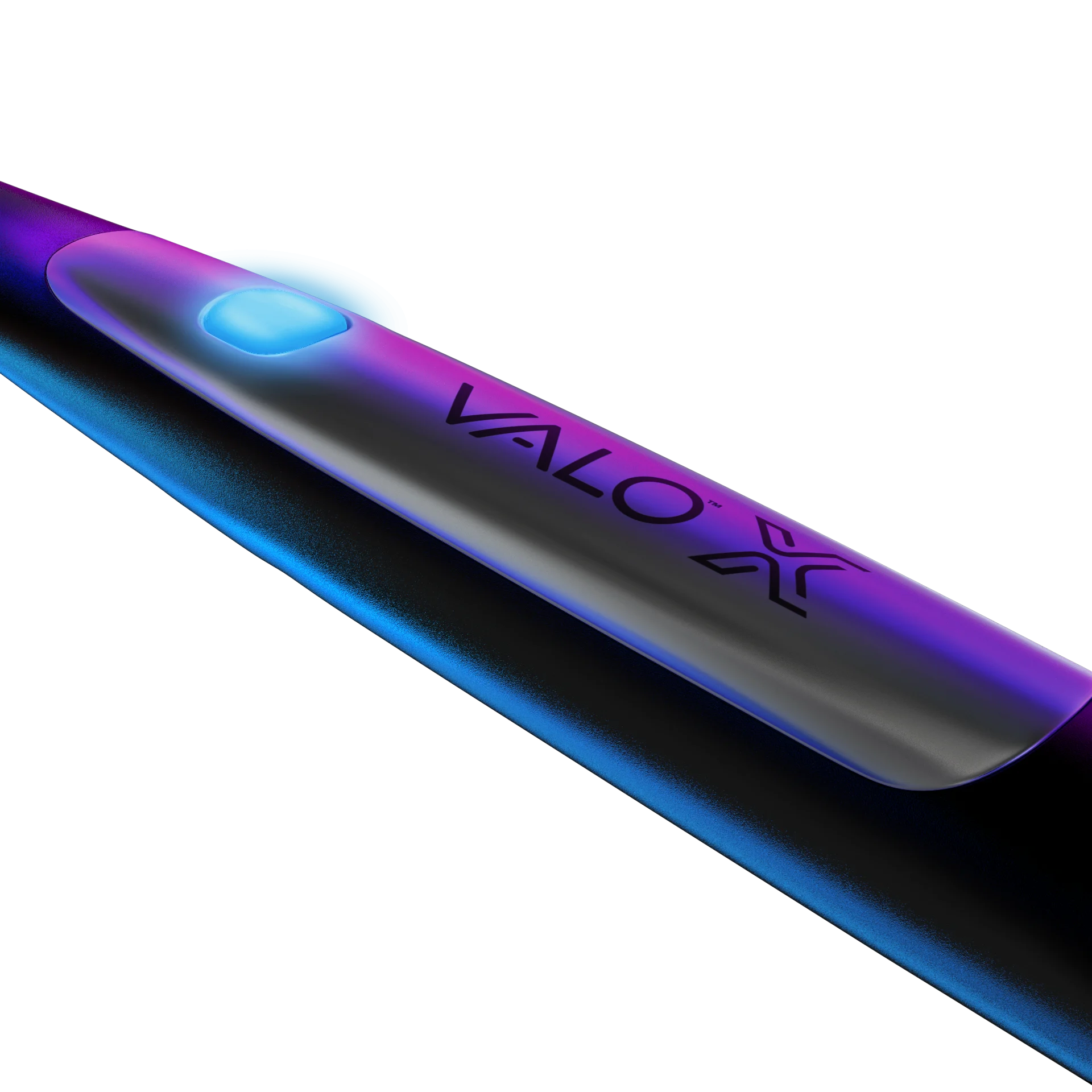 VALO X light shown with blue and purple glow
