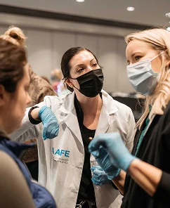 Dental professionals collaborating
