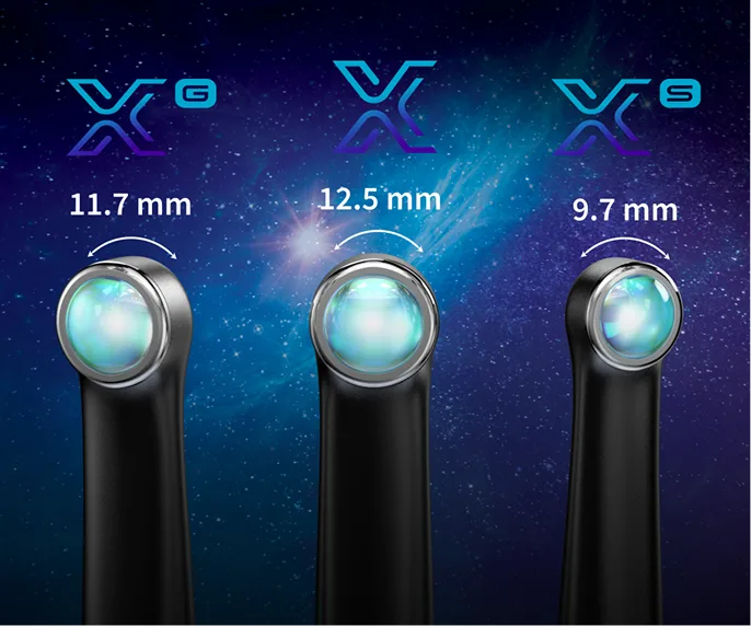 VALO X, VALO XG, and VALO XS lens size comparison