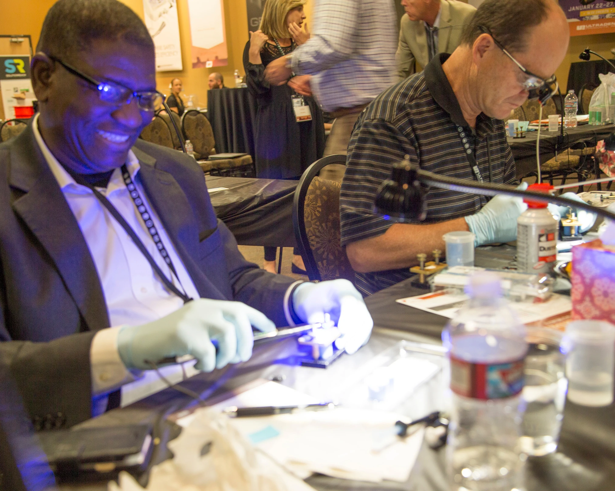 Dentists receiving hands-on training