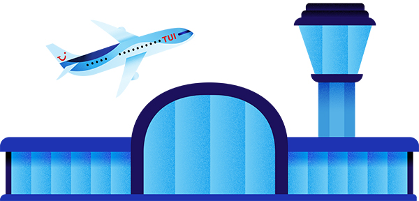 TUI Flughafen Abflug