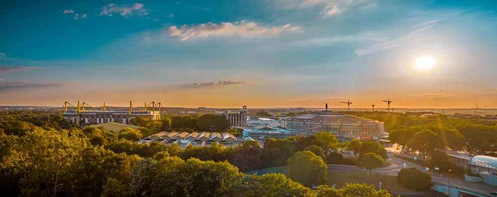 dortmund stadion sonnenuntergang