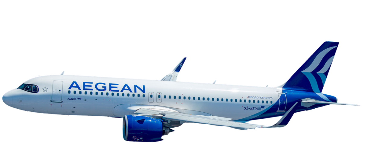 Außenansicht Flugzeug Aegean Airlines
