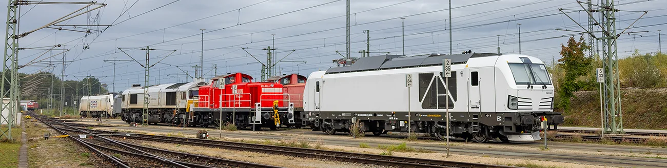 Deutsche bahn train on the move