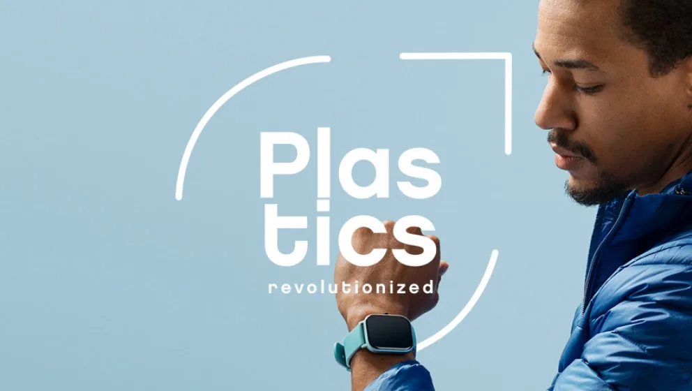 Man checking his watch | Plastics revolutionized booklet