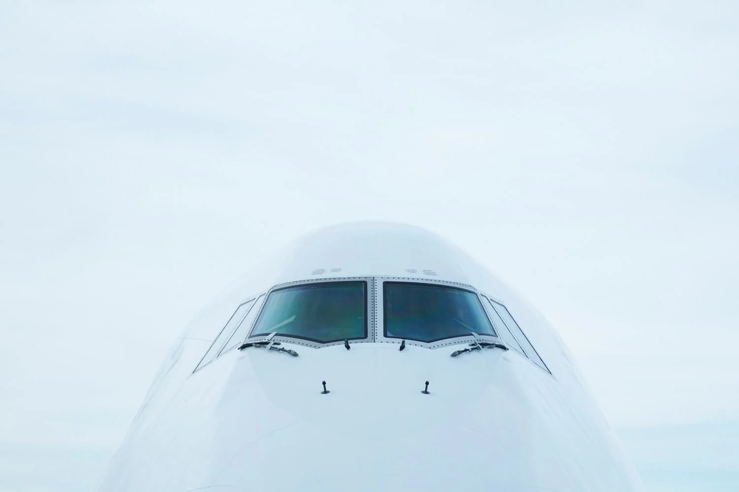 Front of an airplane.