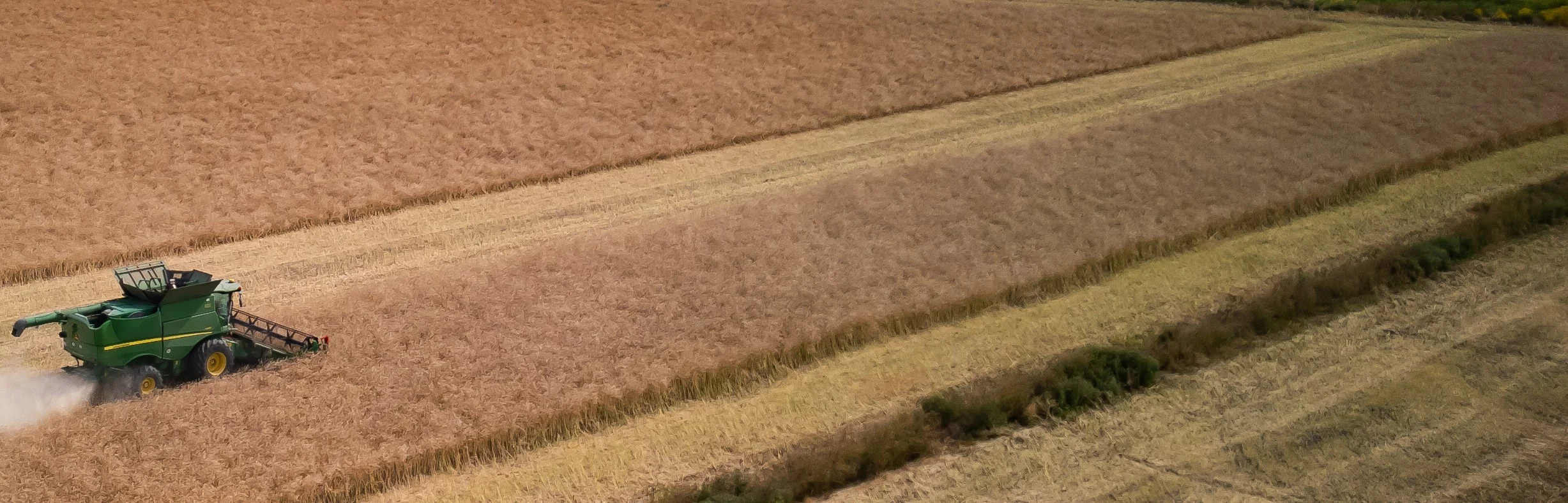 A tractor on a field