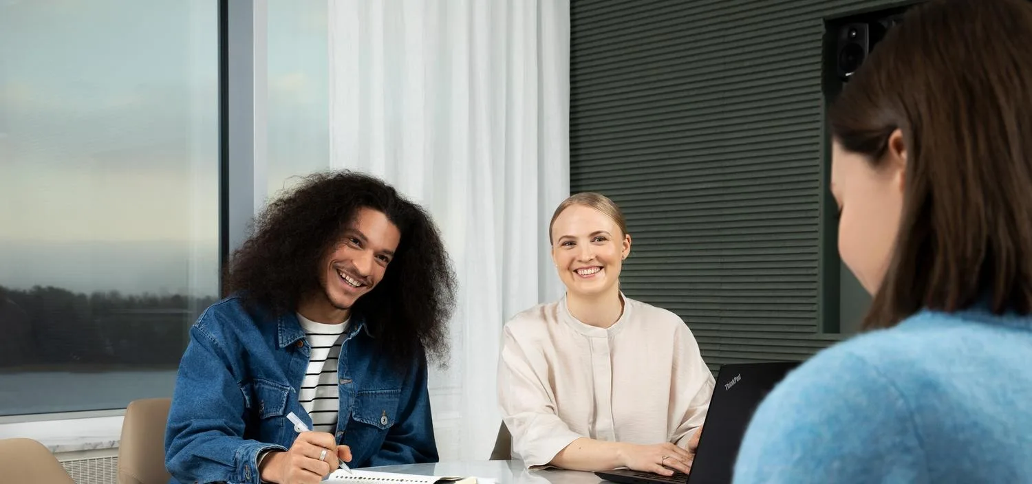 People sitting around a table