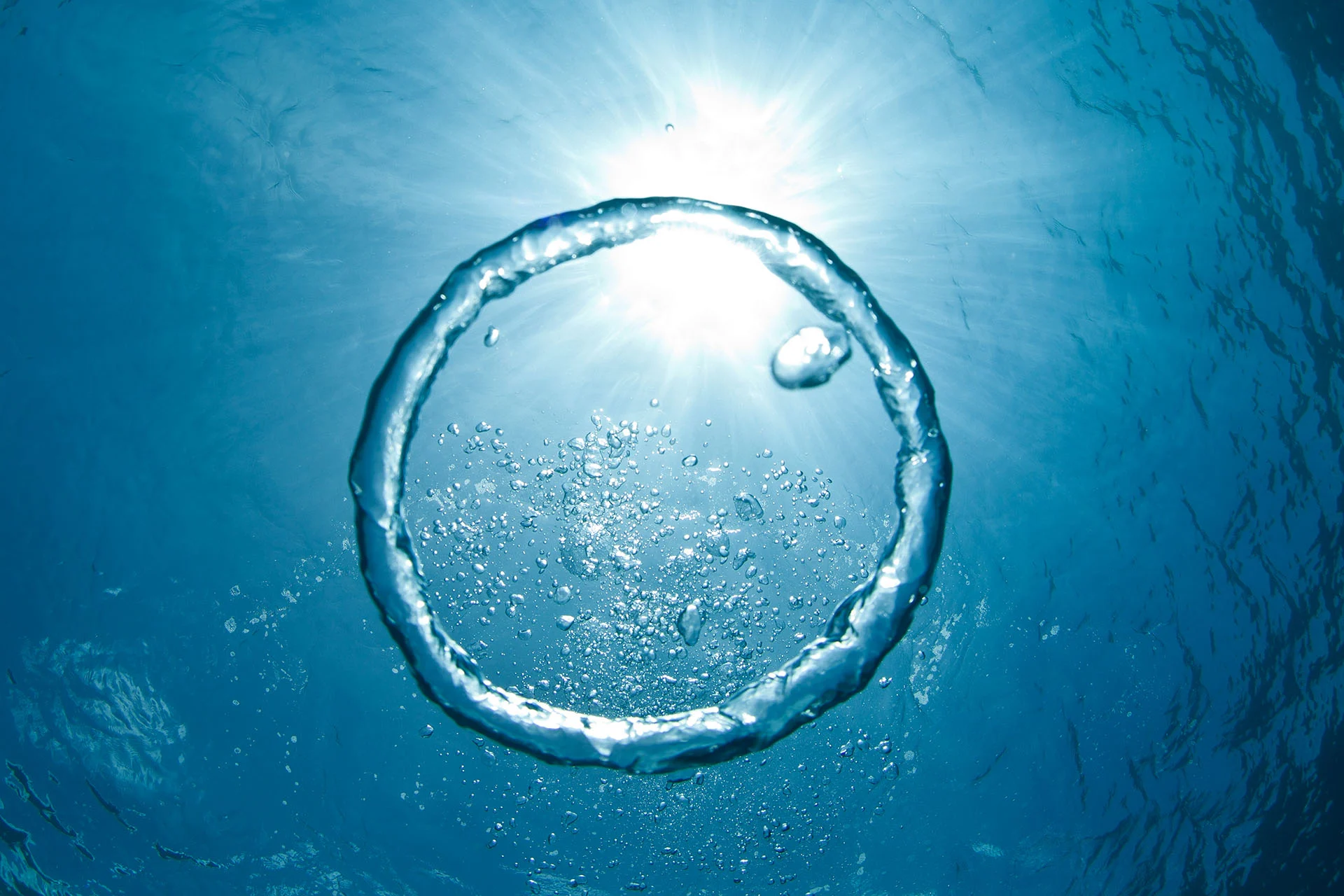 Circular shape in water