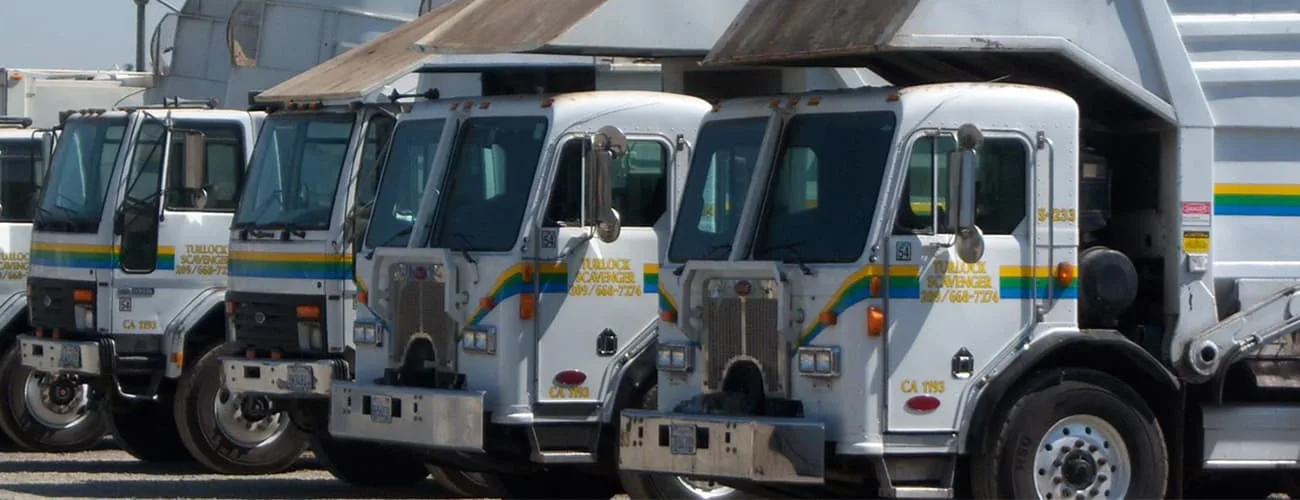 Trucks in a row