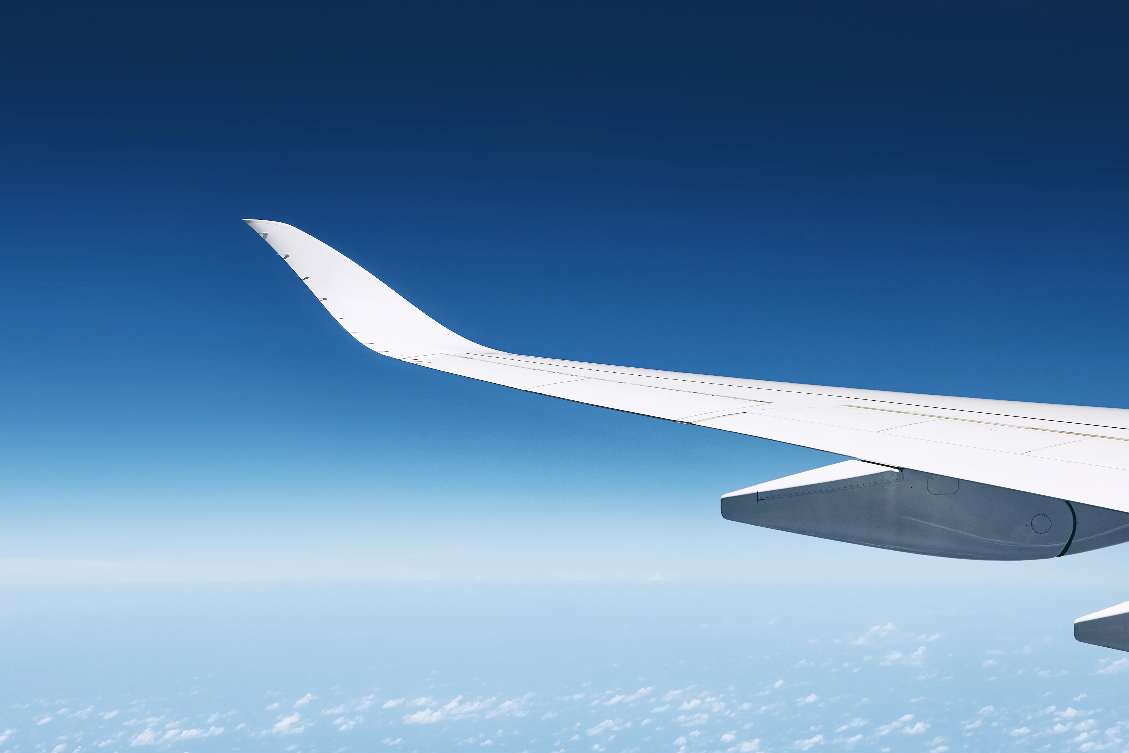 Airplane and blue sky