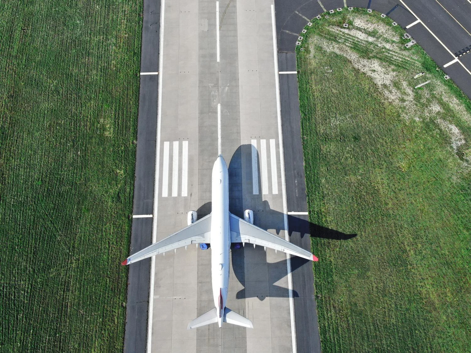 Airplane in the runway