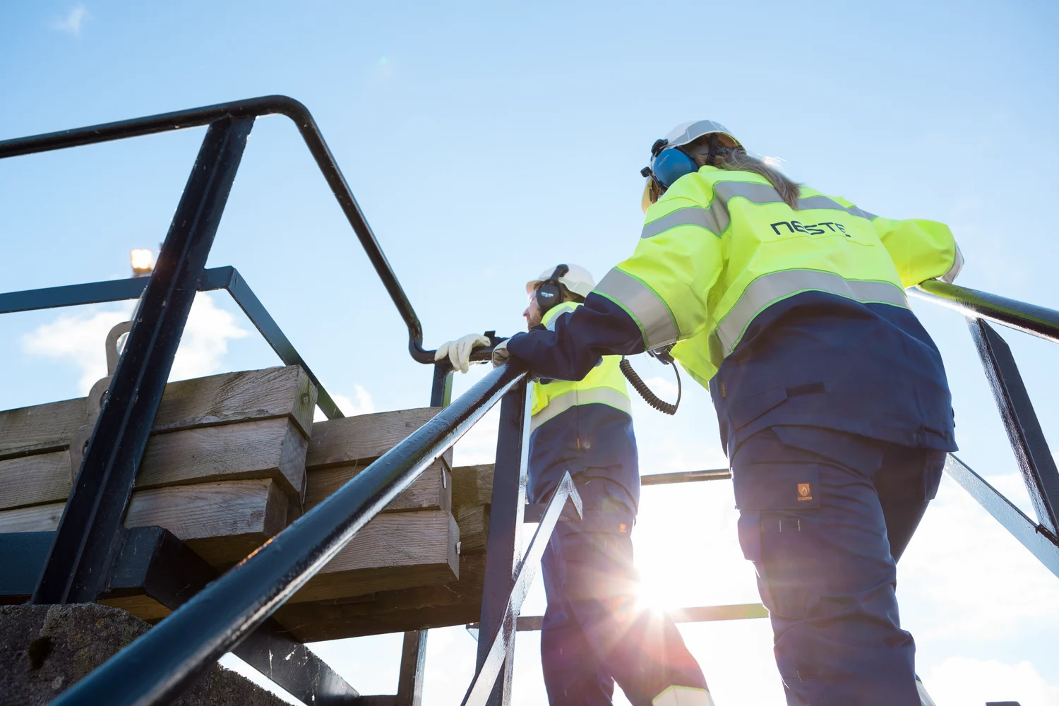 Neste personnel at the Porvoo refinery.