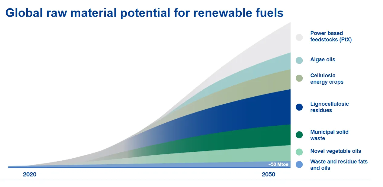 Global raw material potential for renewable fuels