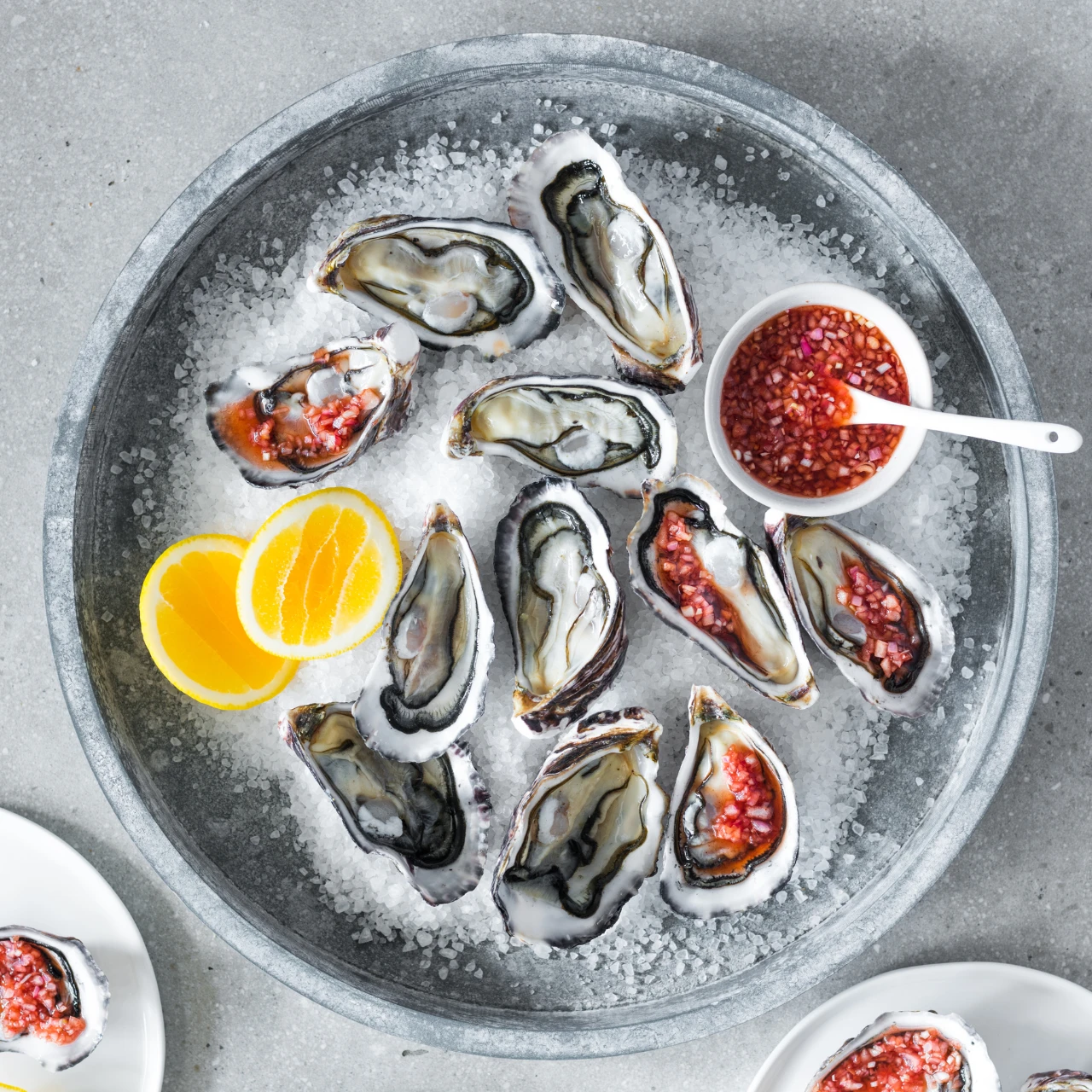 Add a little sophistication to your next date night or special occasion with a classic. Vibrant and tangy, this simple mignonette sauce is the perfect accompaniment to serve with rich and creamy Pacific Oysters.  