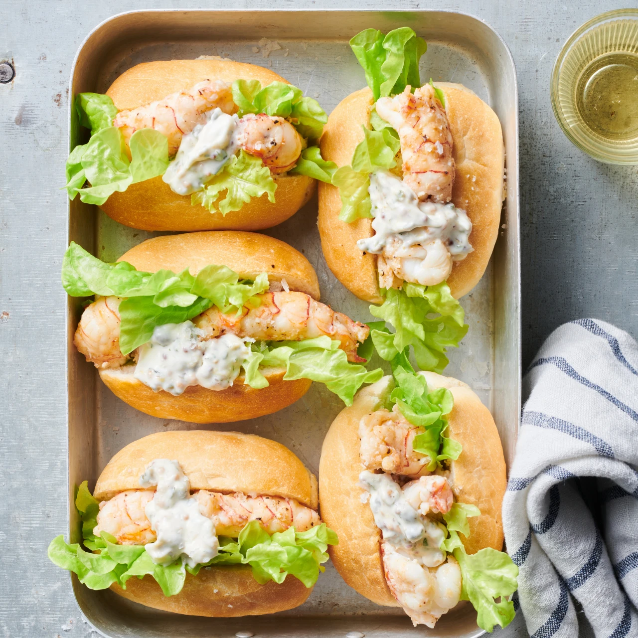 Scampi, shrimp, prawn easy hotdog recipe for an easy family meal or an easy entrée. 