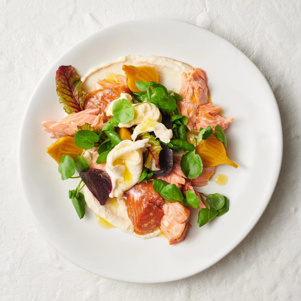 Try our Hot Smoked NZ King Salmon with Roast Beetroot, Burrata and Horseradish Dressing recipe. It's easy and delicious!