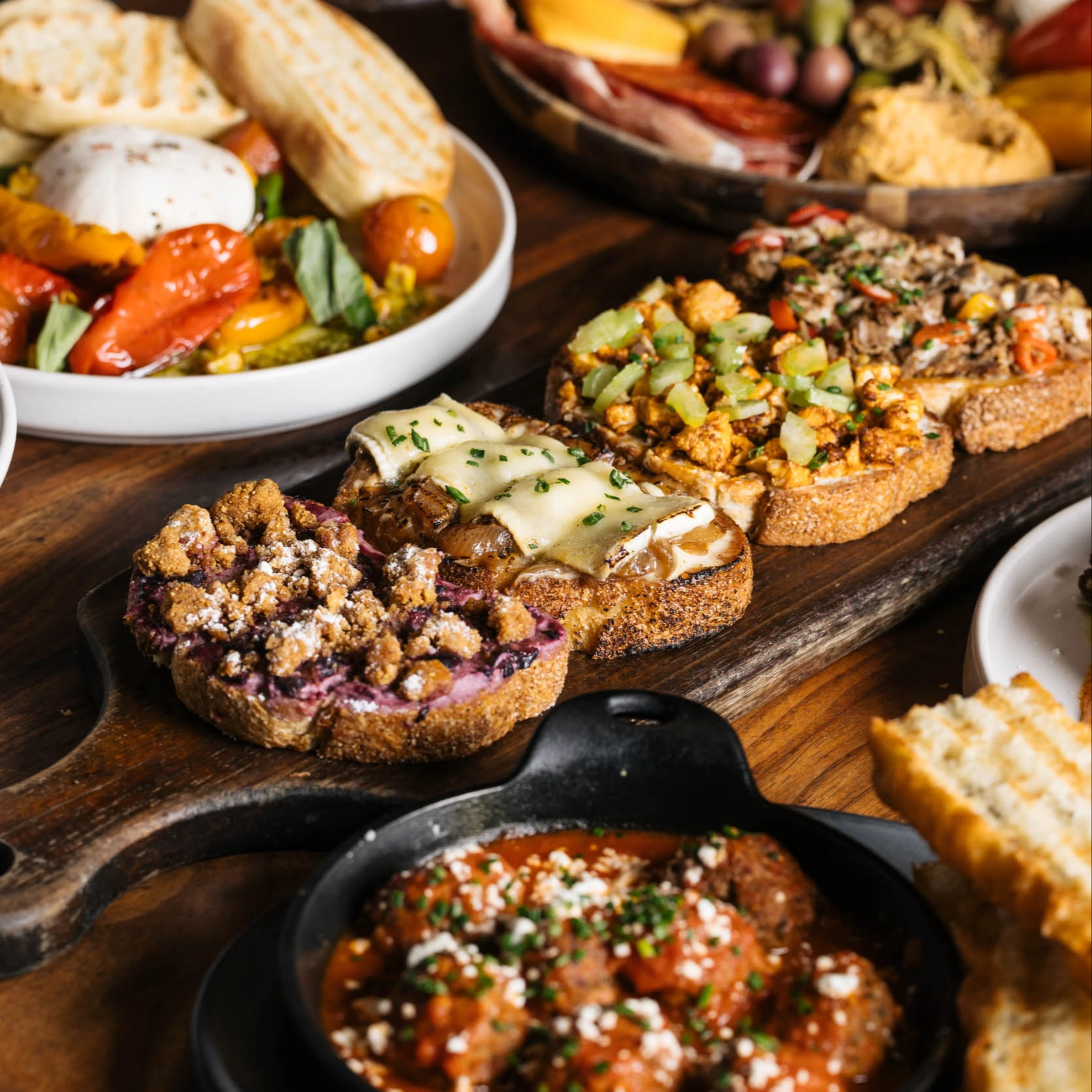 Close up shot of Postino appetizers