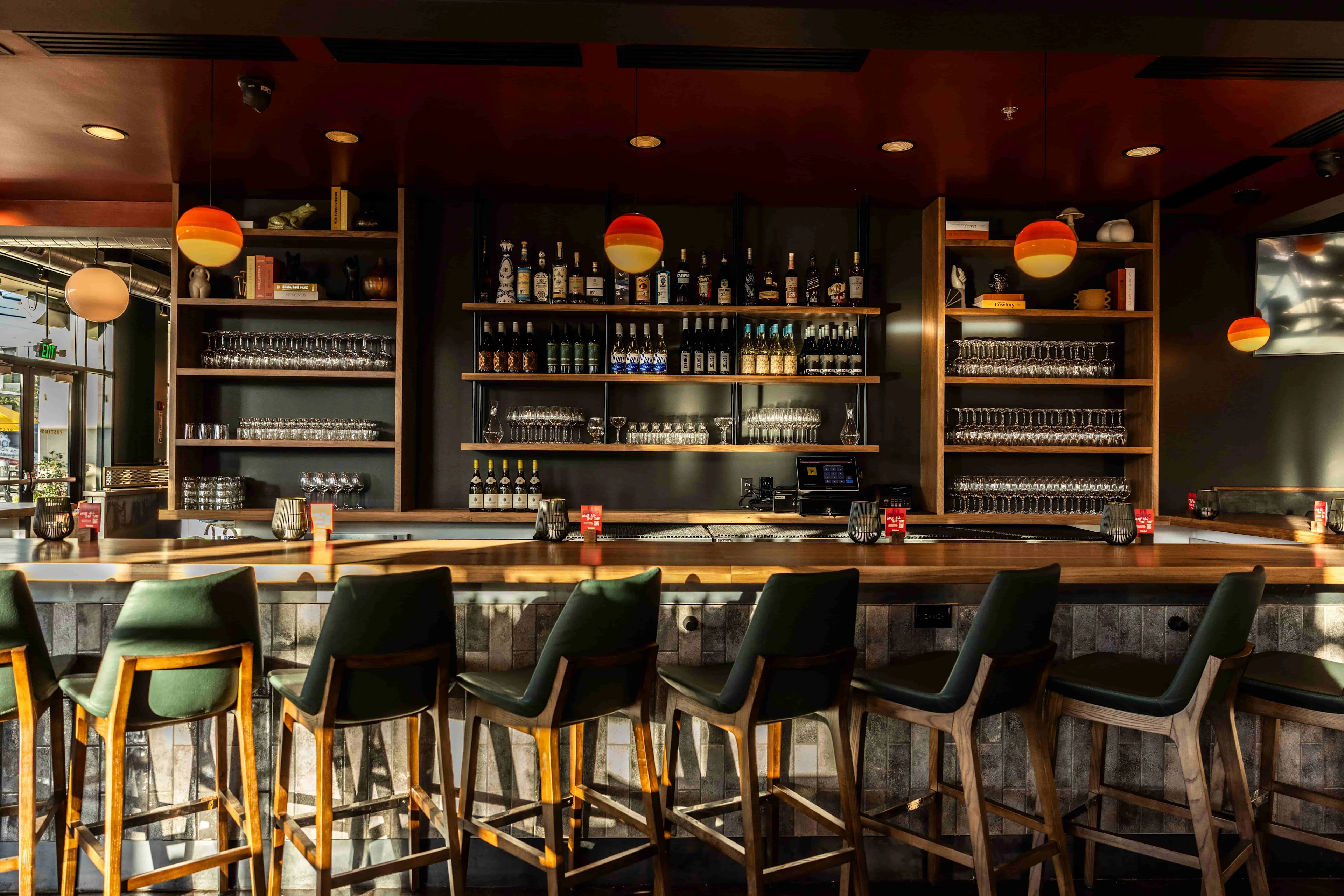 Interior bar seating at Postino South Lamar