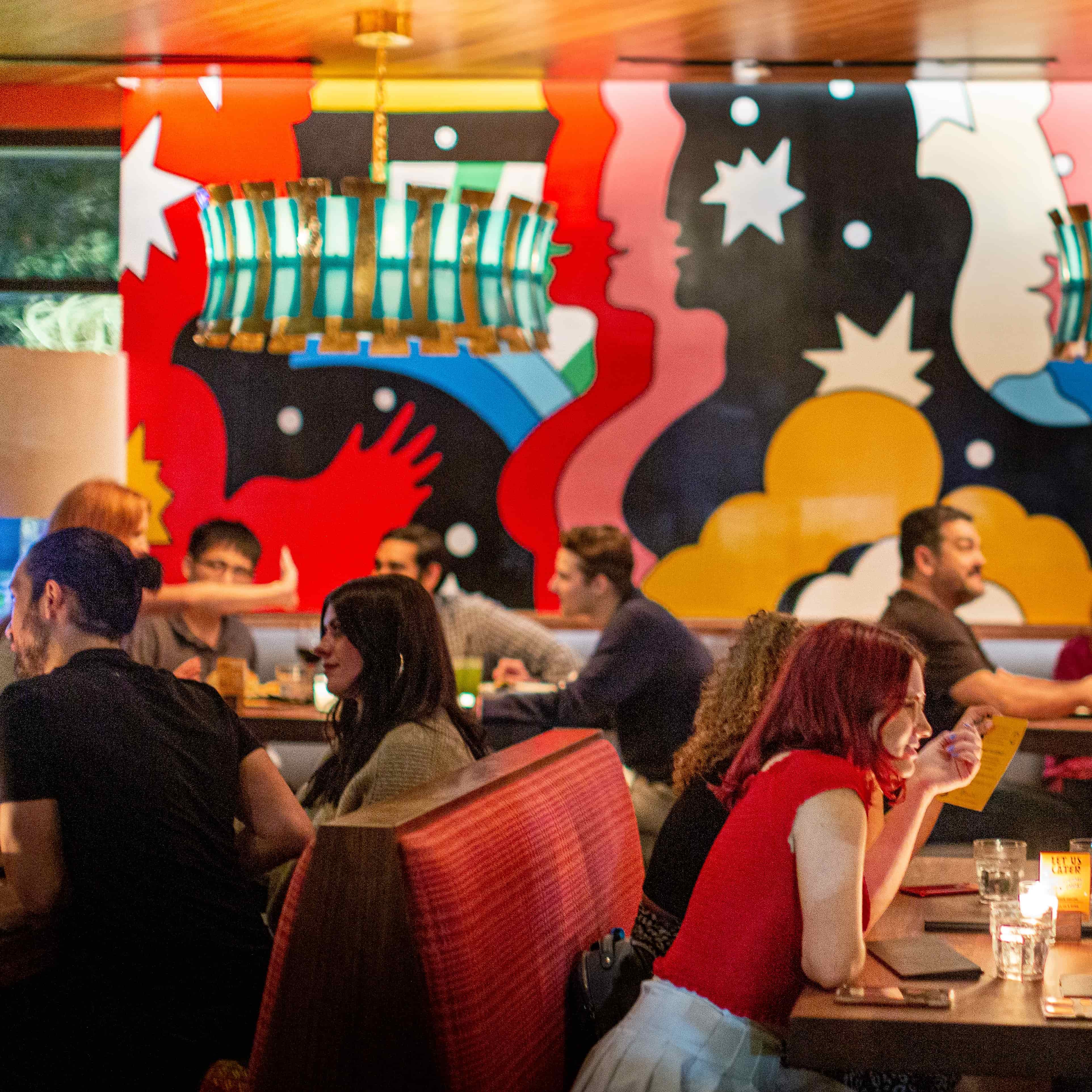 Photo of a postino restaurant interior with restaurant goers