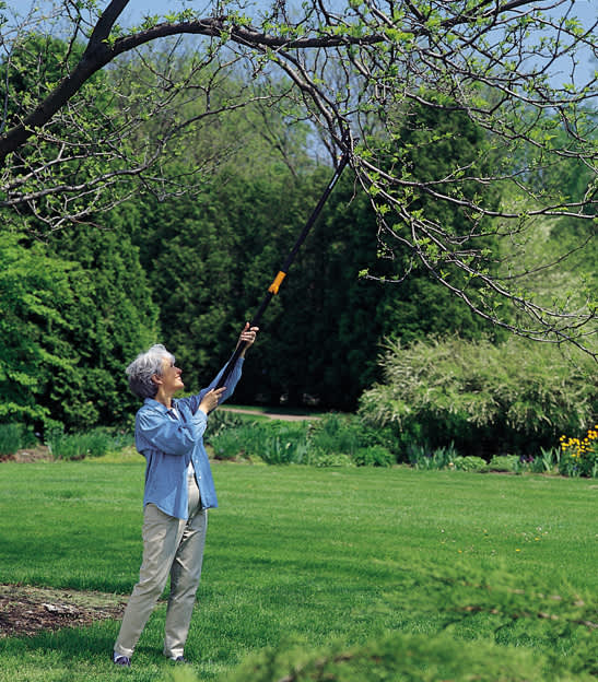 När du inte når på något annat vis kan en stångsekatören komma väl till pass. Foto: Fiskars.