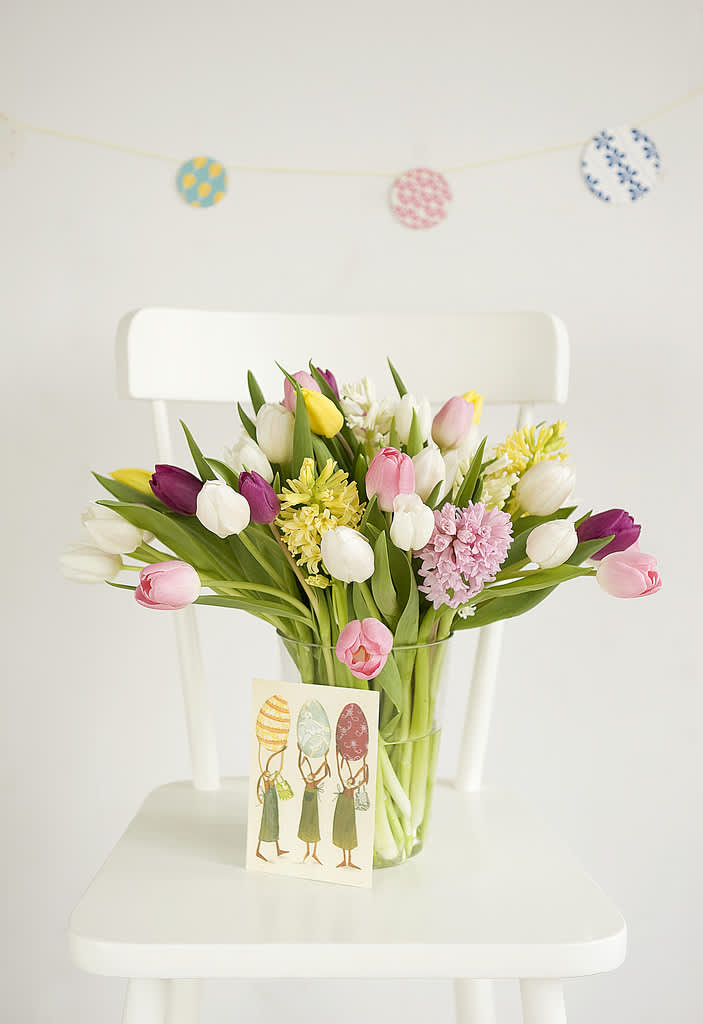Placera en tulpanbukett på en lite oväntad plats - effektfullt! 

Foto: Blomsterfrämjandet